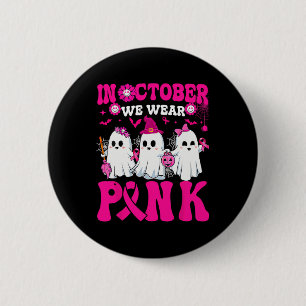 Oktober Trage Rosa Brustkrebs Krieger Geist Halle Button