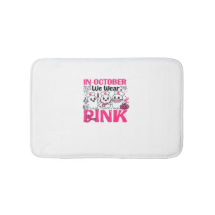 Oktober tragen wir das Bewusstsein für rosa Brustk Badematte