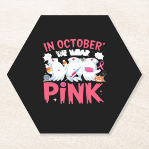 Oktober tragen wir das Bewusstsein für rosa Brustk Untersetzer