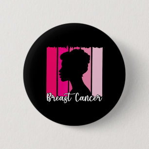 Oktober tragen wir Pink Black Afro Women Breast Ca Button