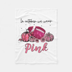 Oktober tragen wir Pink Football Breast Cancer Awa Fleecedecke