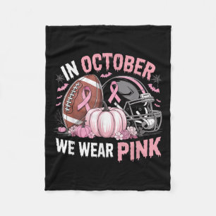 Oktober tragen wir Pink Football Breast Cancer Awa Fleecedecke
