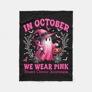 Oktober tragen wir Pink Ghost Hexe Brustkrebs Awa Fleecedecke