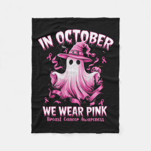 Oktober tragen wir Pink Ghost Hexe Brustkrebs Awa Fleecedecke