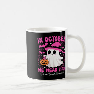 Oktober tragen wir Pink Ghost Hexe Brustkrebs Awa Kaffeetasse