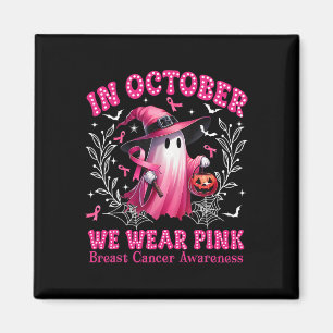Oktober tragen wir Pink Ghost Hexe Brustkrebs Awa Magnet