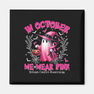 Oktober tragen wir Pink Ghost Hexe Brustkrebs Awa Magnet