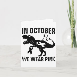 Oktober tragen wir rosa Brustkrebs Bewusstsein Din Karte