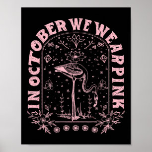 Oktober tragen wir rosa Brustkrebs-Bewusstsein Poster