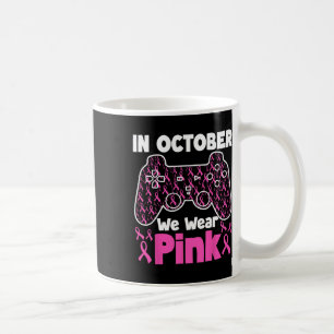 Oktober tragen wir rosa Brustkrebs Gaming Kids Boy Kaffeetasse