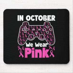 Oktober tragen wir rosa Brustkrebs Gaming Kids Boy Mousepad