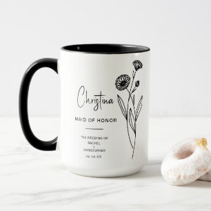 Oktober-Trauzeugin   Pot Marigold Birth Blume Tasse