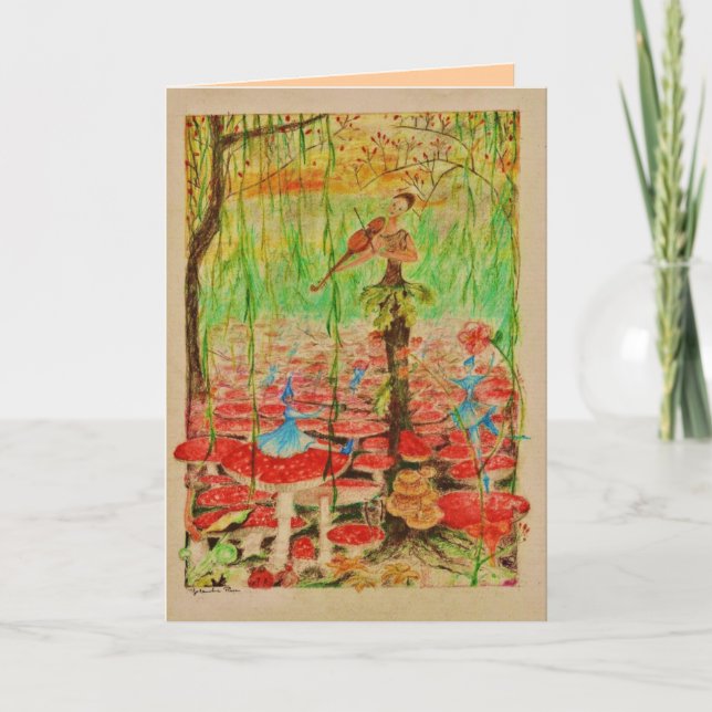 Oktober-Violinist Karte (Vorderseite)