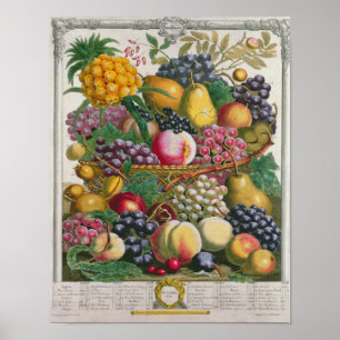 Oktober, von 'zwölf Monaten Früchten Poster