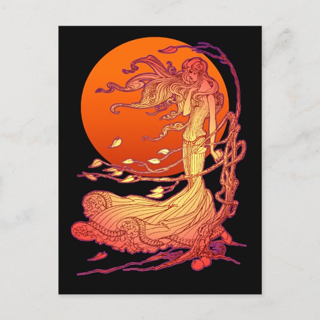 Oktober Wind Postkarte (Vorderseite)