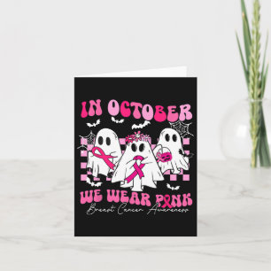 Oktober Wir tragen einen rosa Brustkrebs-Bewusstse Karte