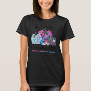 Oktober Wir tragen Pink & Blue Schwangerschaft Säu T-Shirt