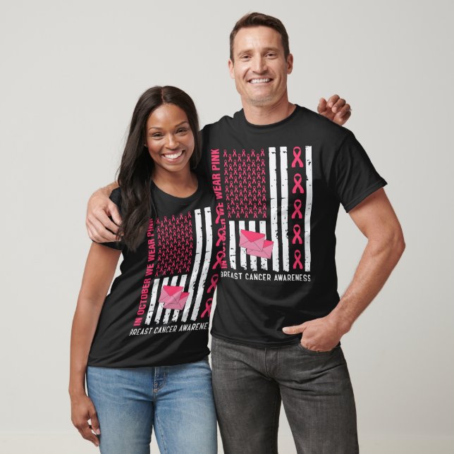 Oktober Wir tragen Pink Breast Cancer Awareness Po T-Shirt (Unisex)