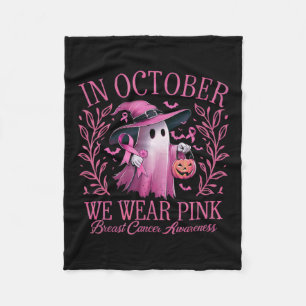 Oktober Wir Tragen Rosa Brustkrebs-Bewusstsein Hal Fleecedecke