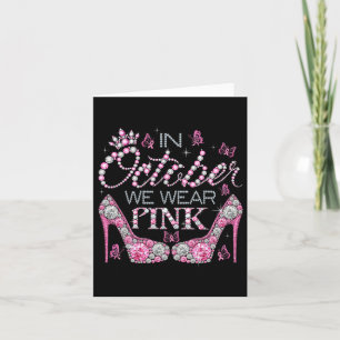 Oktober Wir tragen Rosa Brustkrebs-Bewusstsein Hoc Karte
