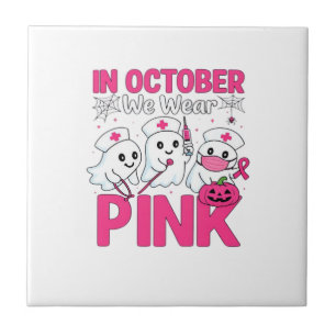 Oktober Wir Tragen Rosa Krankenpfleger Brustkrebsb Fliese