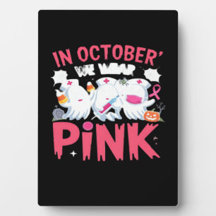 Oktober Wir Tragen Rosa Krankenpfleger Brustkrebsb Fotoplatte
