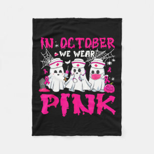 Oktober Wir Tragen Rosa Krankenschwester Geist Hal Fleecedecke