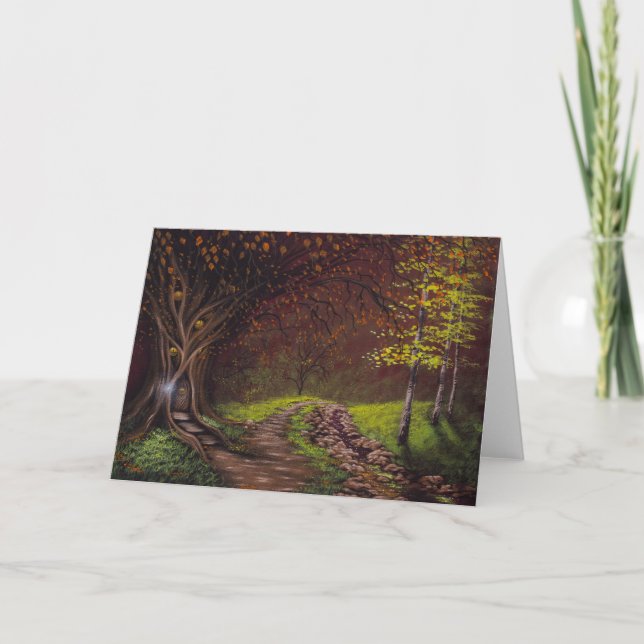 Oktober Woods Grußkarte Karte (Vorderseite)