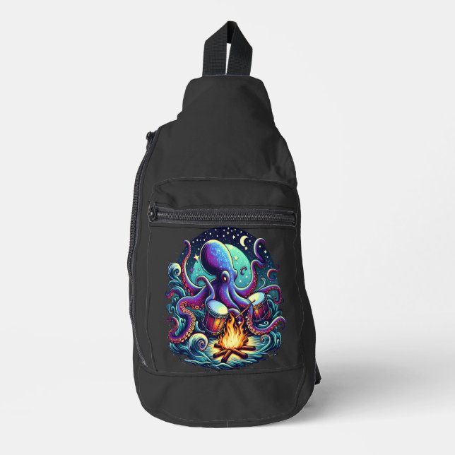 Oktoberbeats durch das Feuer Crossbody Bag (Vorderseite)