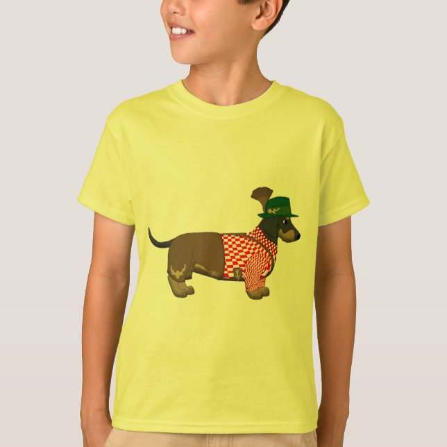 Oktoberfest 2018 - Funny German Dackel Kostüm T-Shirt (Vorderseite)