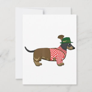 Oktoberfest 2018  - Lustiges deutsches Dachshund-K Einladung
