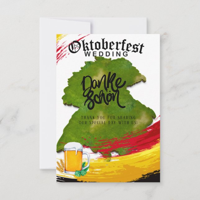 Oktoberfest Allemagne Carte Danke Merci Cartes (Devant)