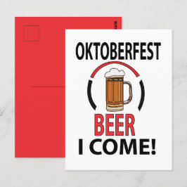 Oktoberfest Beer Drink Funny Oktoberfest Postkarte