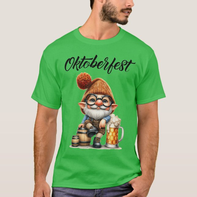 Oktoberfest Beer Gnome T-Shirt (Vorderseite)