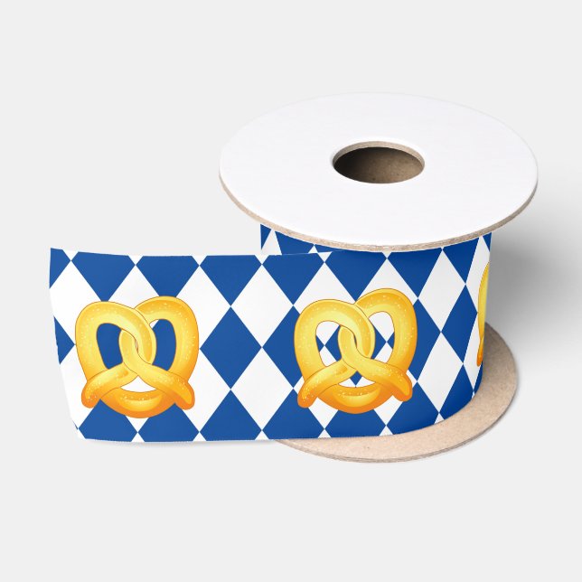 OKTOBERFEST Bier Fest traditionelle deutsche Breze Satinband (Spule)