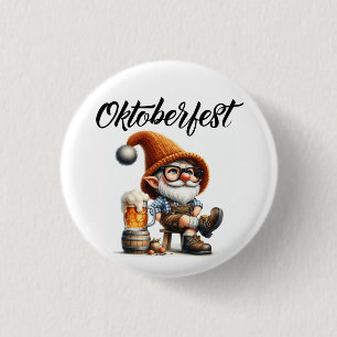 Oktoberfest-Bier-Gnom Button