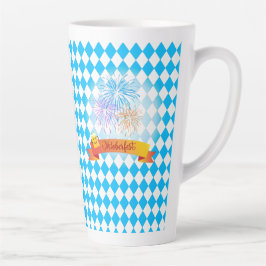 OKTOBERFEST Bierfestival Blaubayerische Flagge Milchtasse
