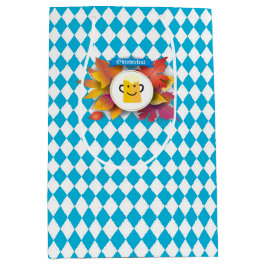 OKTOBERFEST Bierfestival Dekoration Blaues Muster Mittlere Geschenktüte