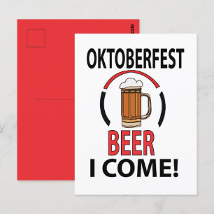 Oktoberfest Biertrinken Lustiges Oktoberfest Postkarte
