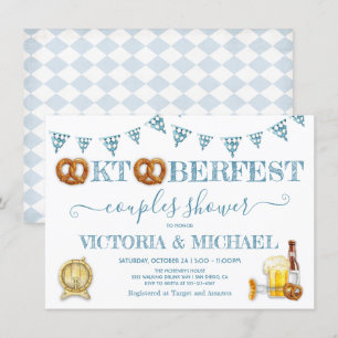 Oktoberfest Brezel-Paar-Dusche Einladung