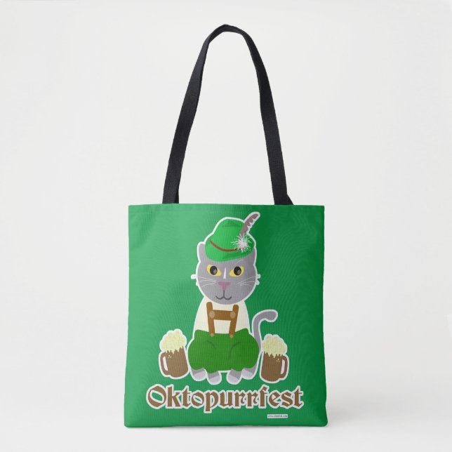 Oktoberfest Cartoon Kunstvoll wandern im Valle Ver Tasche (Vorderseite)