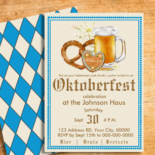 Oktoberfest Deutsche Bierparty-Einladung Einladung