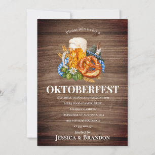 Oktoberfest Deutsche Brezel Bierparty Einladung