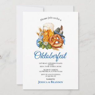 Oktoberfest Deutsche Brezel Bierparty Einladung