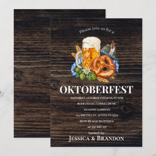 Oktoberfest Deutsche Brezel Bierparty Einladung