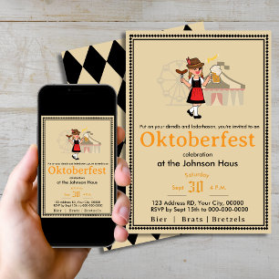 Oktoberfest Deutsche Herbstparty-Einladung Einladung