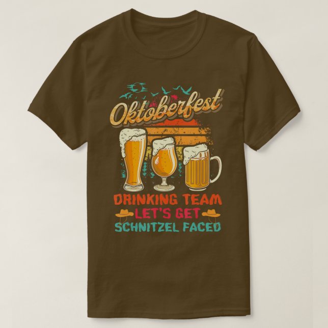 Oktoberfest Drinking Team Lasse Schnitzel konfront T-Shirt (Design vorne)