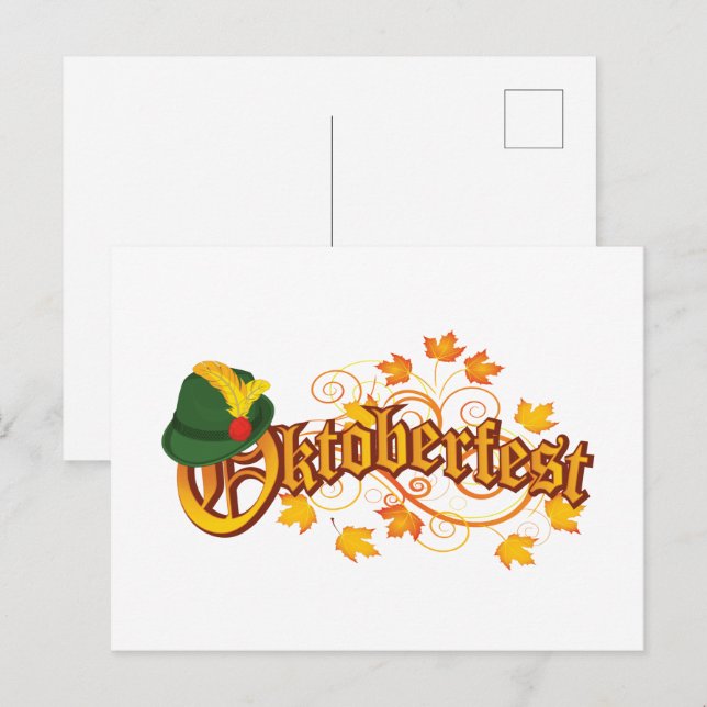 Oktoberfest Feiertagspostkarte (Vorne/Hinten)
