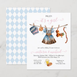 Oktoberfest Girl Babydusche Einladung