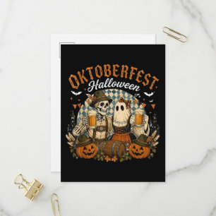 Oktoberfest Halloween Grusel-Bierfestival Einladungspostkarte